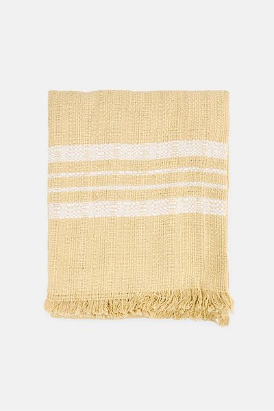 BEBEHOME 1 Pieces Textured Throw Blanket 110 H x 174 L cm, Beige
