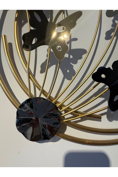 Larus 3'lü metal tablo kelebekli