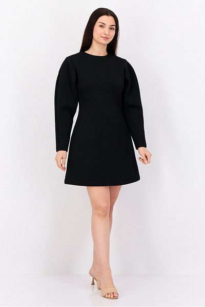 Esprit Women Plain A Line Dress, Black