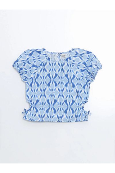 LC Waikiki Lcw Kids Blue Crew Neck Girls Blouse and Pants