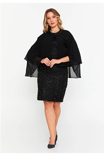 MAXXE 5899DSF ŞİFON CEKETLİ KISA DANTEL ELBİSE