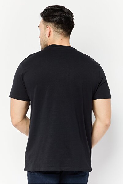 PAUL FRANK Men Crew Neck Short Sleeve Graphic Print T-Shirt, Black