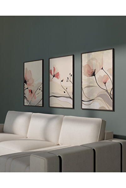 çınararthome Wooden Framed 3 Piece Poster Painting Home Decor Bedroom Photo F...