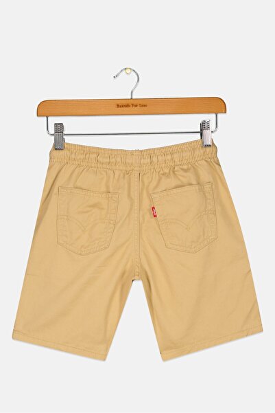 Levi's Kids Boy Drawstring Solid Basic Shorts, Beige