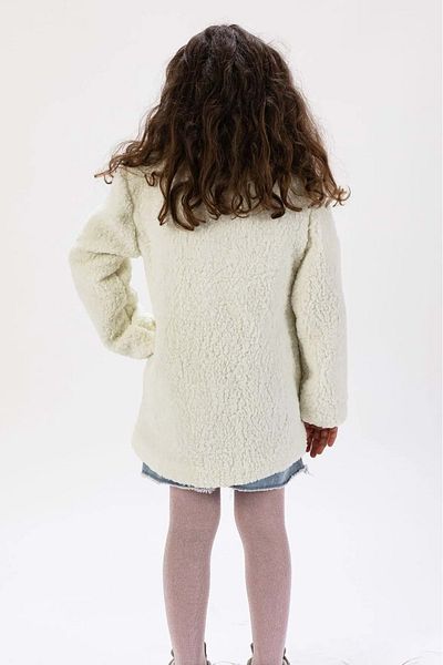 Mnk Baby&Kids Winter Children's Coat - Lamb Fleece Fabric, Mnk0652 Ecru