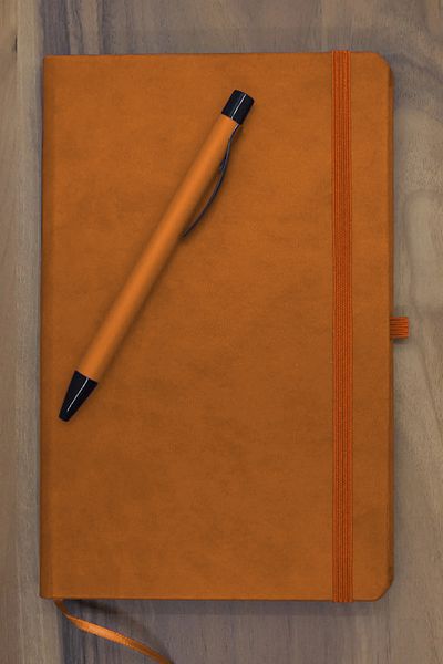 ELALAZER Soft Leather Undated Agenda and Pencil Set