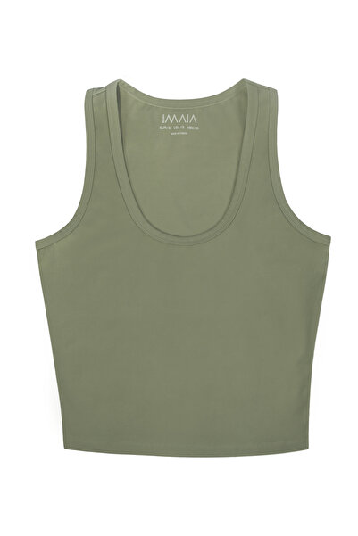 Klotho MAIA Women's Khaki Colored Pickleball Detailed Crop