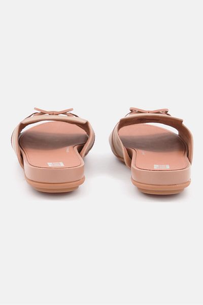 Fitflop Women Gracie Rubber-circlet Slip On Leather Sandal, Tan