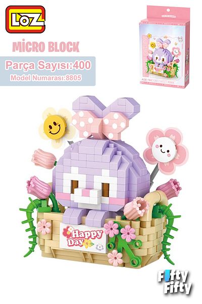 Vagonlife Loz Micro Block Series Cute Rabbit 400 Pieces Toy Building Set Fflz-8805