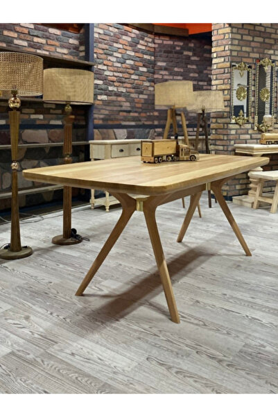 ERMİŞ AHŞAP DOĞAL AHŞAP KÜTÜK MASA - YEMEK & OFİS MASASI