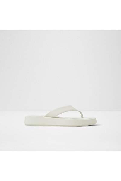 Aldo صندل مسطح أبيض للنساء