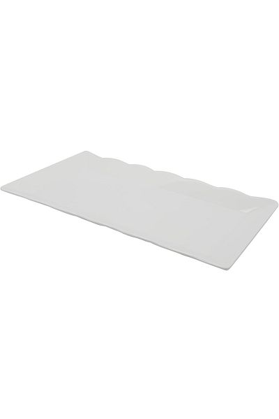 mastergold Melamine rectangle Serving Plate (35cm*18.5cm) for Fish and Seafood Dishwasher Safe | White Color