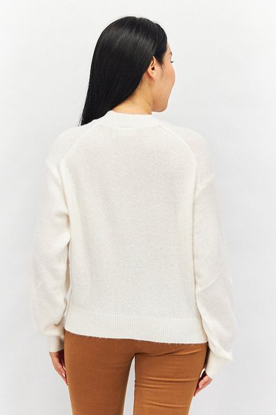 Weekday Women Mock Neck Knitted Sweater, Off White
