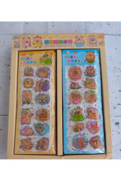 senacacollection Capybara Sulu Simli Sticker Etiket 1 Adet