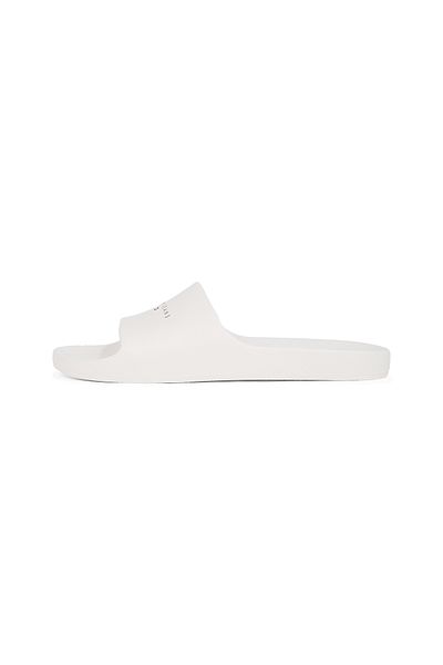 Tommy Hilfiger Tommy Hilfiger Women Ecru Tommy Jeans Printed Pu Pool Slides