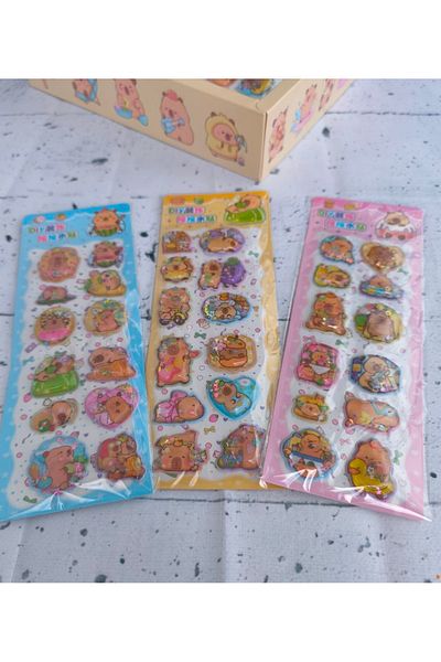 senacacollection Capybara Watery Glitter Sticker Label 1 Piece