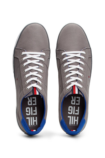 Tommy Hilfiger Tommy Hilfiger Men Steel Grey Canvas Lace Up Sneakers