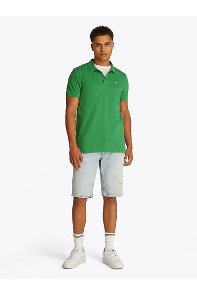 Tommy Hilfiger Tommy Hilfiger Men Coastal Green Slim Placket Polo T-Shirt