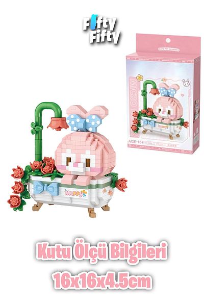 Vagonlife Loz Micro Block Series Happy Rabbit 370 Pieces Toy Building Set Fflz-8806