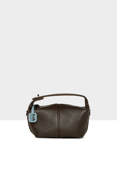 Bagmori Brown Women's Real Leather Mini Oval Bag m 000008596