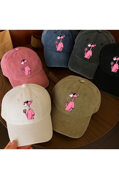 Touz Moda Washable Vintage Pink Panther Printed Unisex Hat
