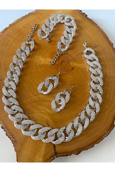 canan dizayn   Special Design Krystal Task Acrylic Necklace, Earrings, Bracelet Jewelry Set