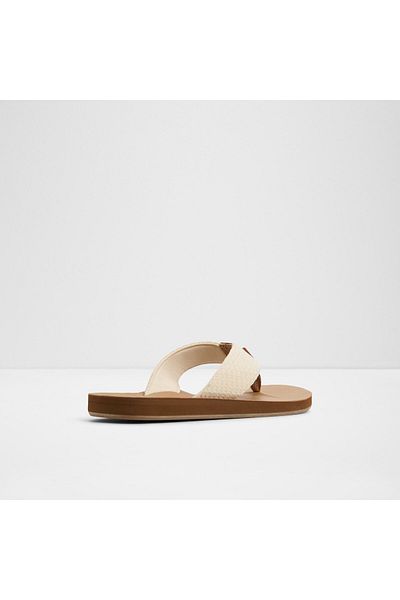 Aldo صندل مسطح أبيض للرجال