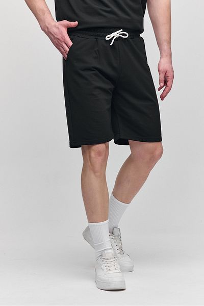 COMBİNE MİCHAİL Ανδρικό μαύρο σορτς Comfort Fit & Bermuda