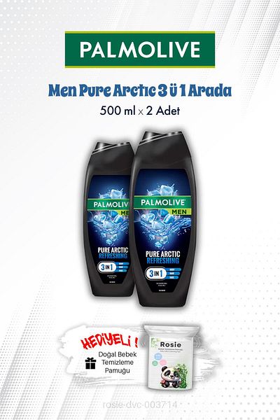 Palmolive Men Pure Arctic 3 in 1 500 ml Shower Gel X2 and Rosie