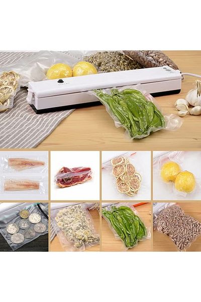 COOYA Food Automatic Vacuum Sealer Machine,with 15 pcs,700g(Black)