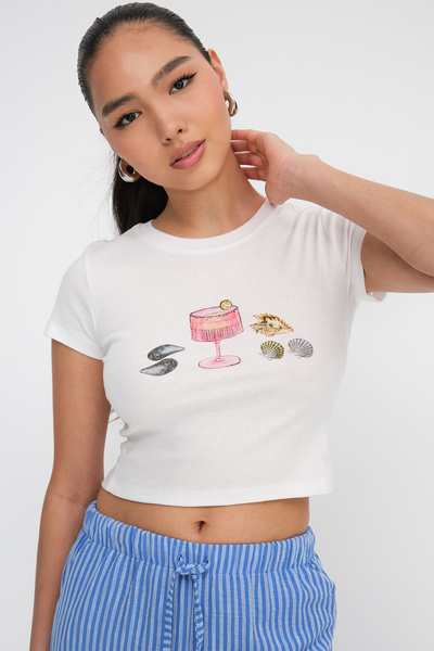 Addax Tricou imprimat cu maneca scurta P1753