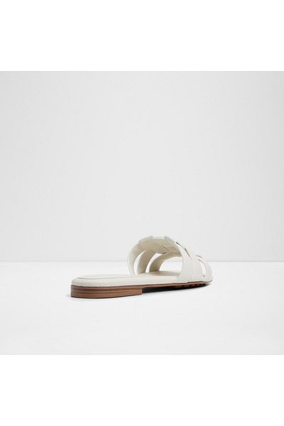 Aldo White Flat Sandals For Women