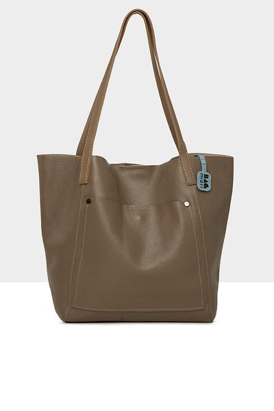 Bagmori Mink Women's Real Leather Casual Tote Bag with Pockets m 000008600