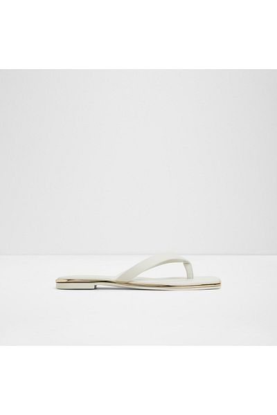 Aldo White Flat Sandals For Women