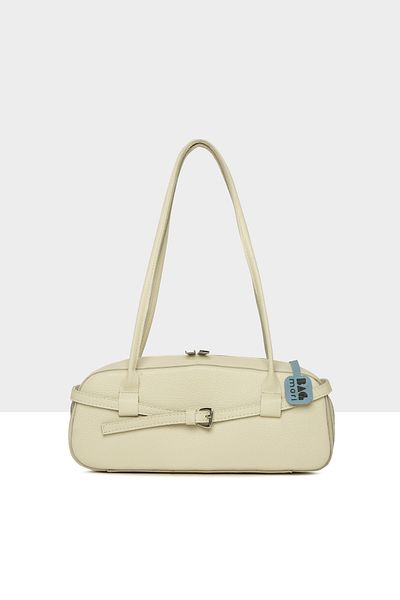 Bagmori Cream Women's Real Leather Belted Thin Strap Bag m 000008606