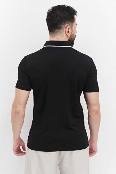 Castore Men Sportswear Fit Short Sleeves Running Polo Shirt, Black