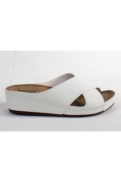 DAGOSTER Dza37-1802 White Daily Orthopedic Women's Slippers