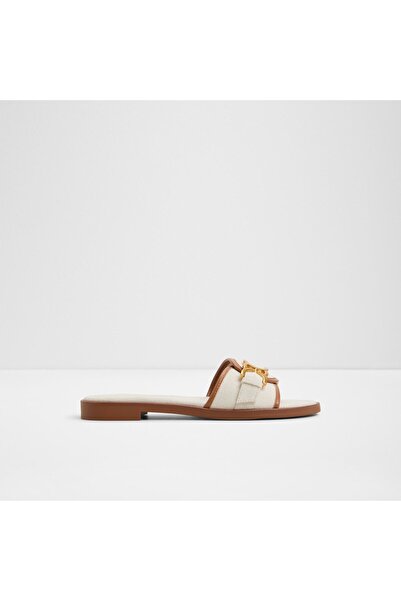 Aldo صندل مسطح أبيض للنساء