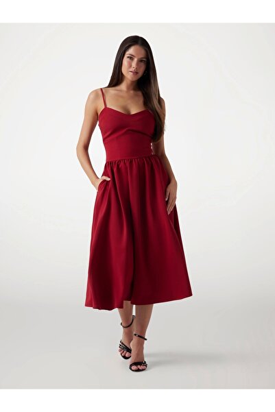 Guess Sophie Sl Dress Women's Red Dress W5Pk95Wg130-A51D