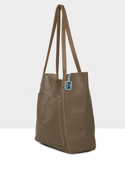 Bagmori Mink Women's Real Leather Casual Tote Bag with Pockets m 000008600
