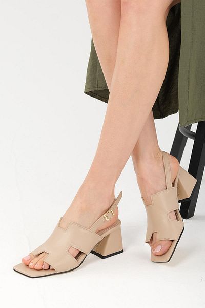 Mio Gusto Verena Nude Heeled Women's Sandals