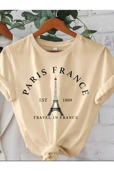 FAVORİST Μιξ εμπριμέ UNISEX SUMMER Βαμβακερό κοντομάνικο μπλουζάκι