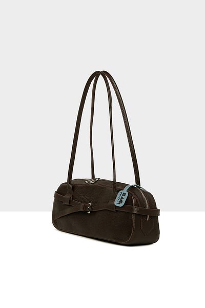 Bagmori Brown Women's Real Leather Belted Thin Strap Bag m 000008606