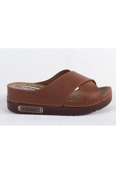 DAGOSTER Dza37-3029 Tan Daily Ορθοπεδικές Γυναικείες Παντόφλες