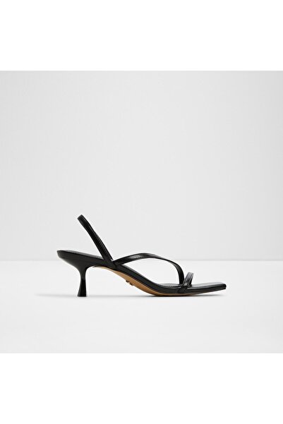 Aldo صندل بكعب أسود للنساء