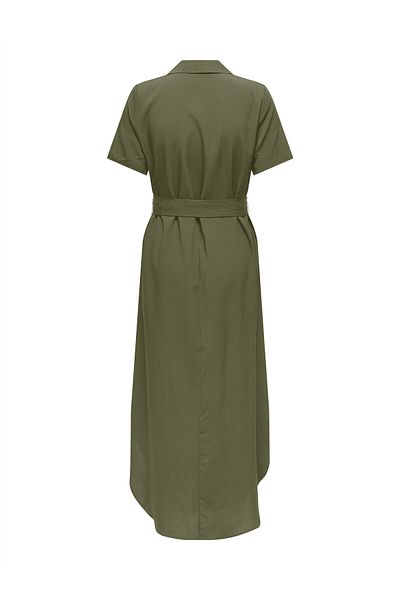 ONLY ONLNOVA LIFE ELITE IZI SHIRT DRESS SOLID Γυναικείο πράσινο φόρεμα - 15331928