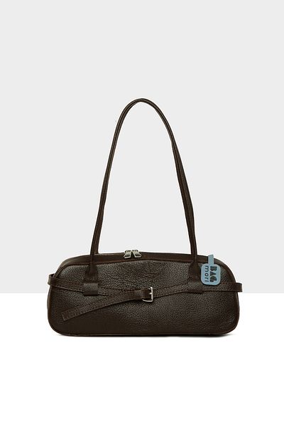 Bagmori Brown Women's Real Leather Belted Thin Strap Bag m 000008606
