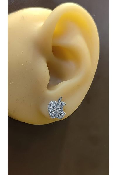 FG KONNİCHİWA 100% Steel Double Earrings Stainless Steel Blackened Patterned Icon Earrings (2 Pieces)