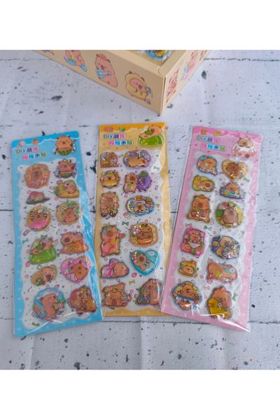 senacacollection Capybara Watery Glitter Sticker Label 1 Piece