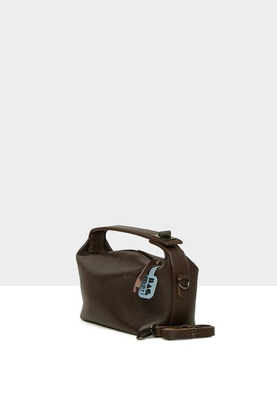 Bagmori Brown Women's Real Leather Mini Oval Bag m 000008596